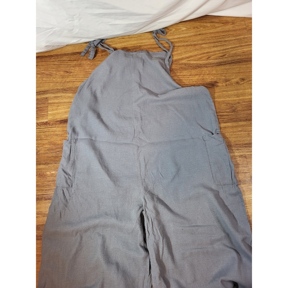 Hunter & Brown Linen Blend Wide Leg Jumpsuit Lagenlook Minimalist Size XL - Picture 6 of 6